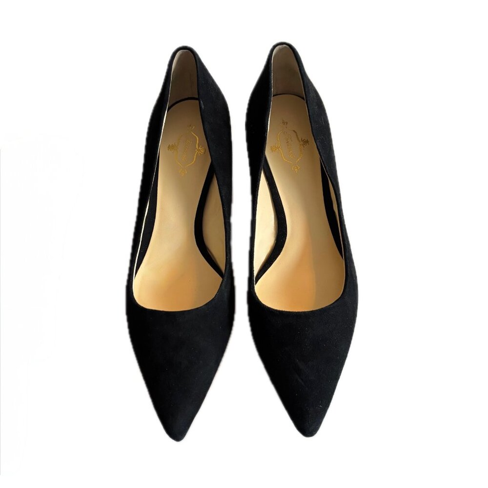Footcandy Black Suede Kitten Heel Pumps Women's 9B - Picture 3 of 11